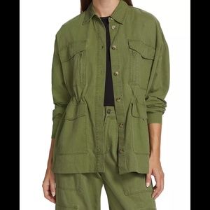 NWOT ATM Anthony Thomas Melillo Ripstop Cotton Cargo Field Jacket Green Size M/L